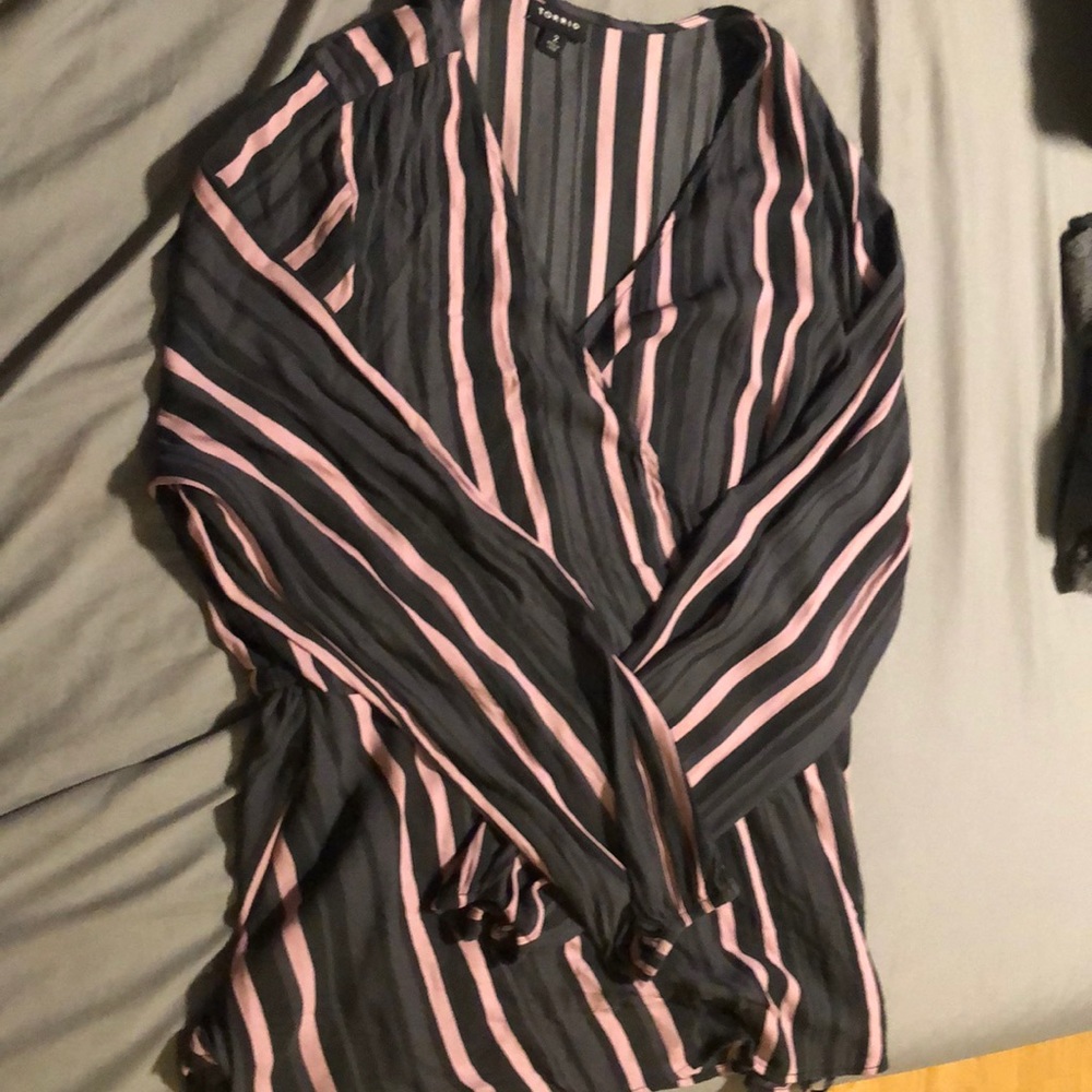 Torrid wrap around blouse